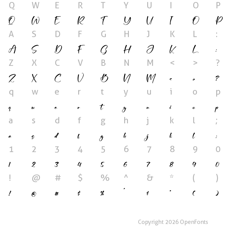 Character Map of Aloivytta Regular