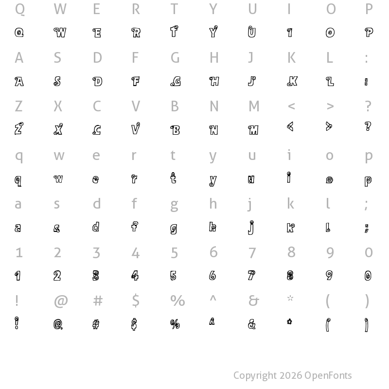 Character Map of Alphasnail Alphasnail