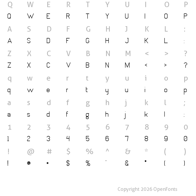 Character Map of Alto Voltaje Regular