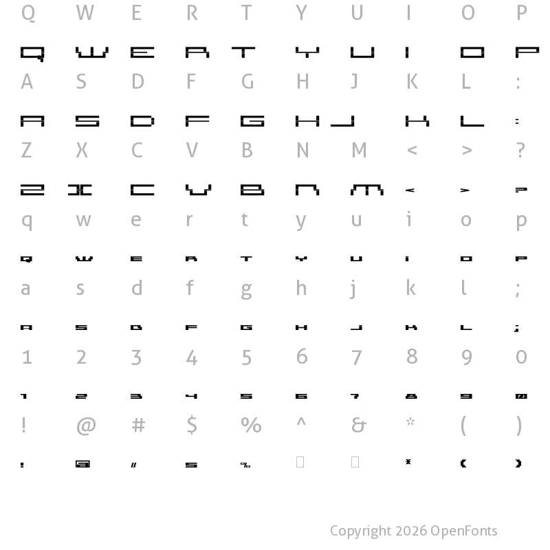 Character Map of AmazHacker Regular