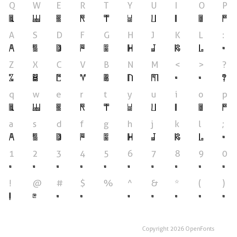 Character Map of Ambages Regular