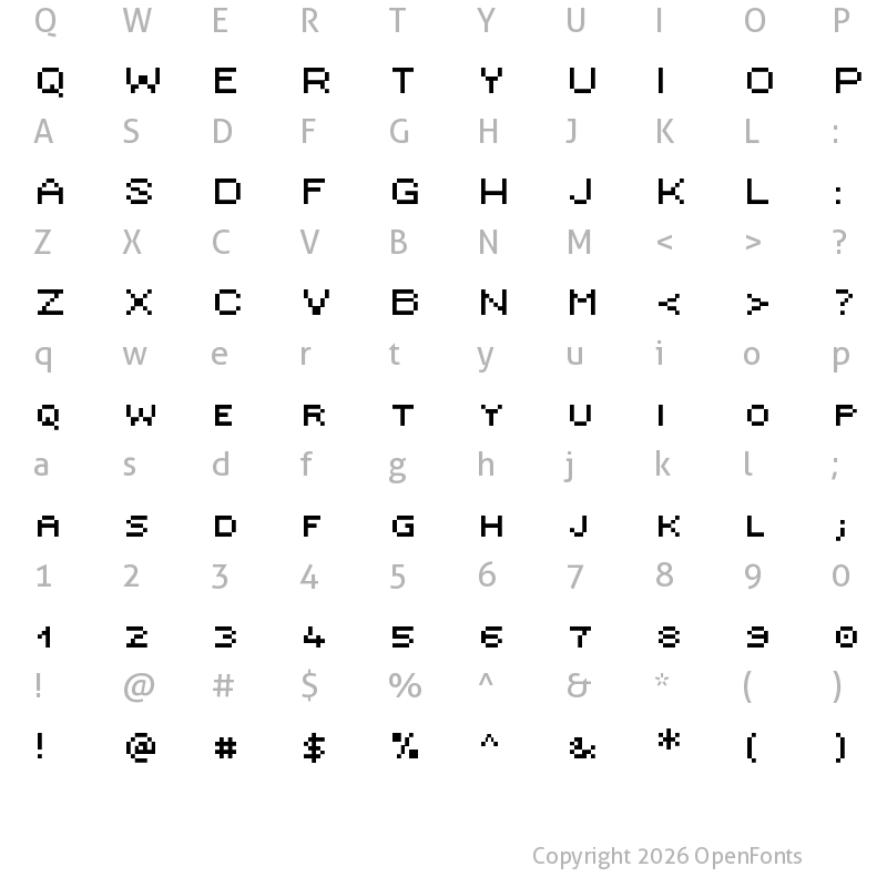 Character Map of Ambitsek Regular