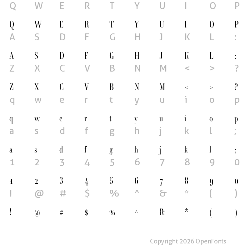 Character Map of Ambroise Std Firmin Light