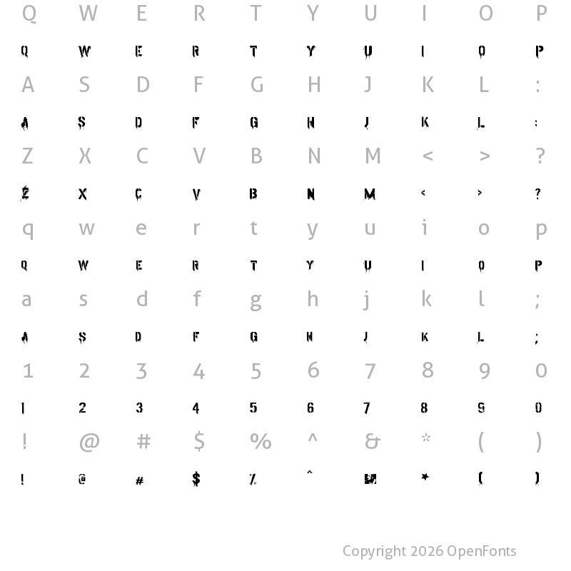 Character Map of American Life Regular