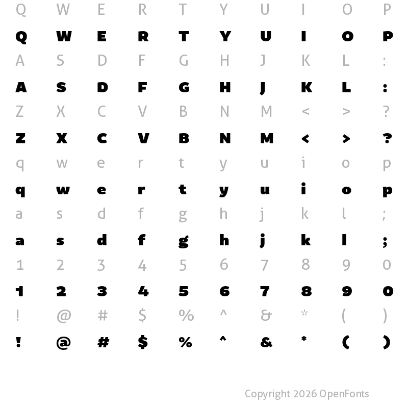 Character Map of Amifer Black