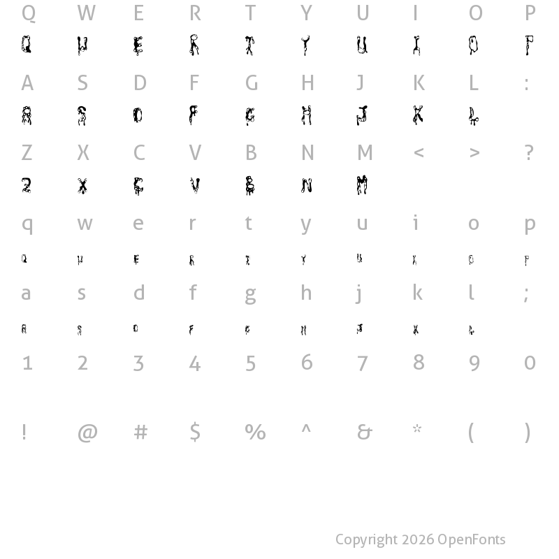Character Map of amoeba Regular