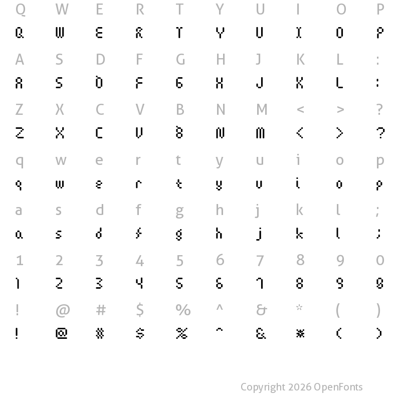 Character Map of Amoebic Regular