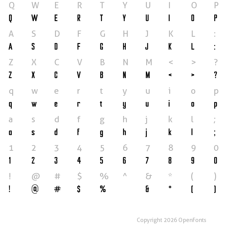 Character Map of Ampero SemiBold