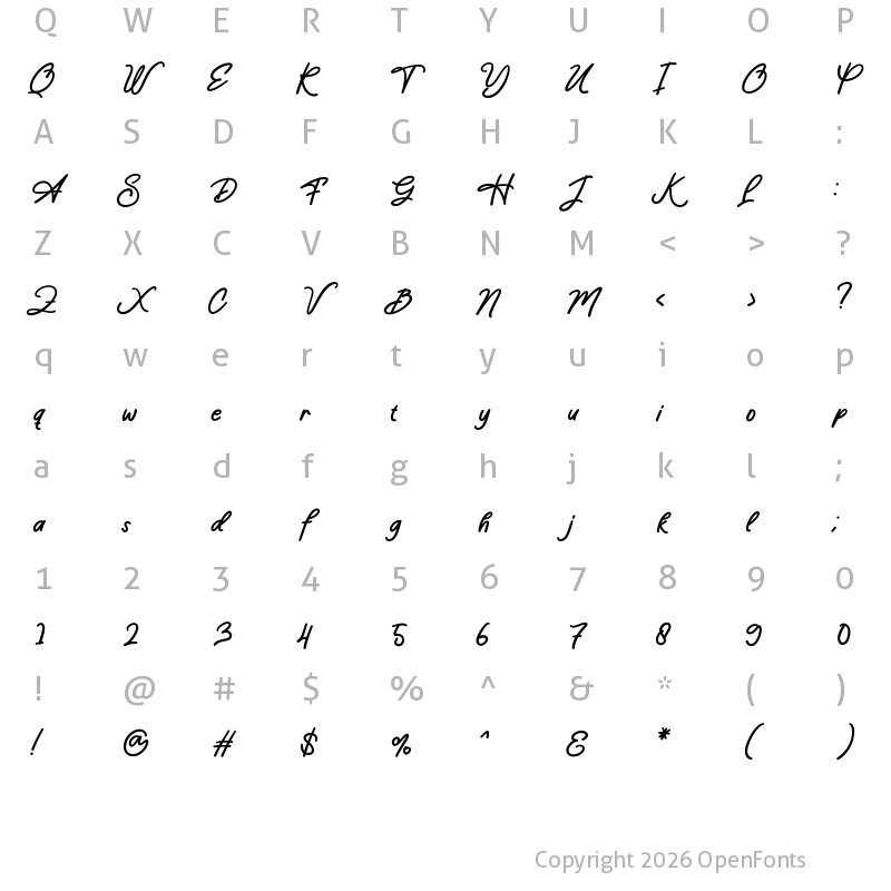 Character Map of Amstelveen Regular