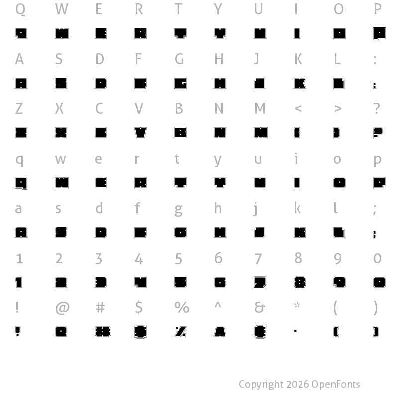 Character Map of Anakefka Academy Regular