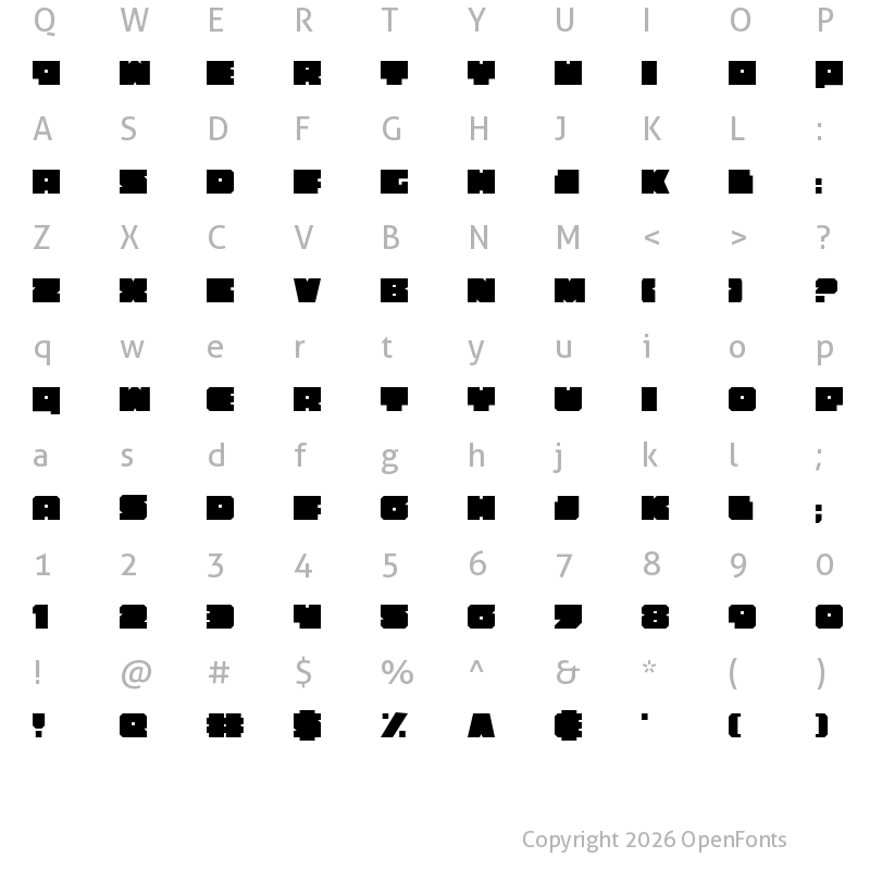 Character Map of Anakefka Regular
