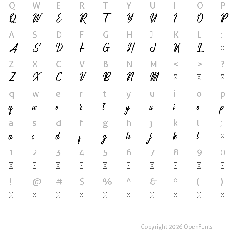 Character Map of Analyzer Demo Regular