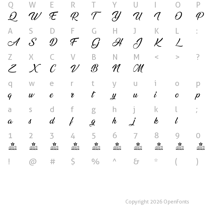 Character Map of Ananda Regular
