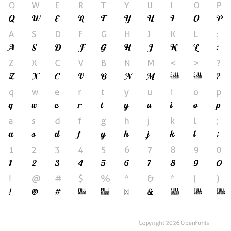 Character Map of Anatasha Trial