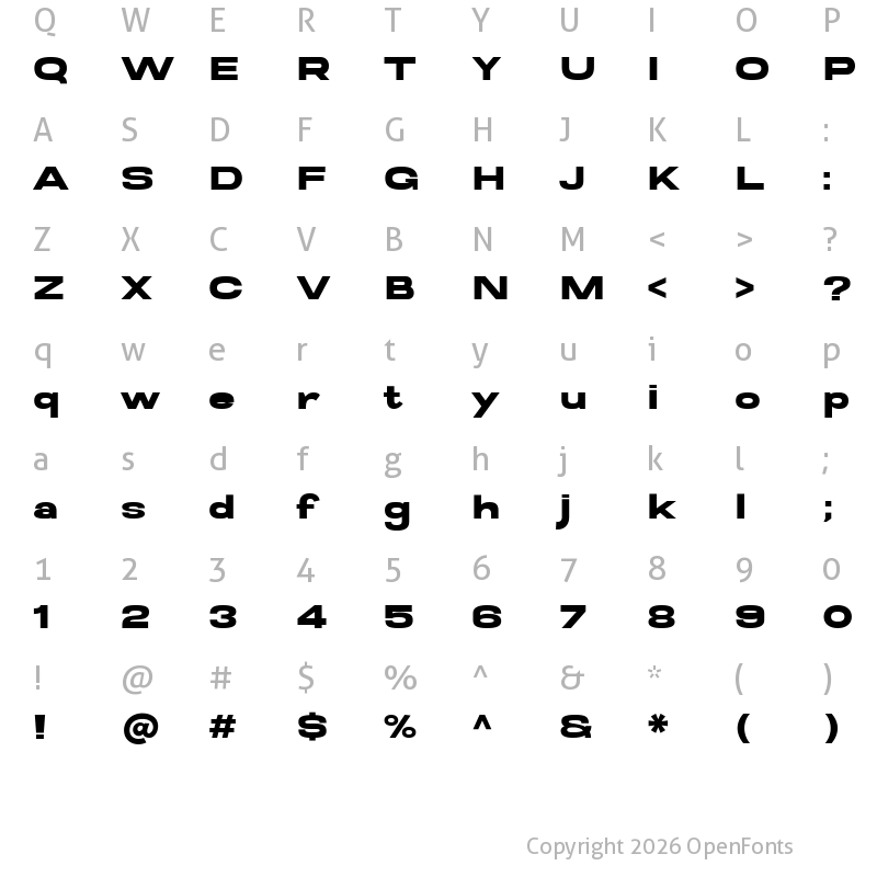 Character Map of Anddalan Black
