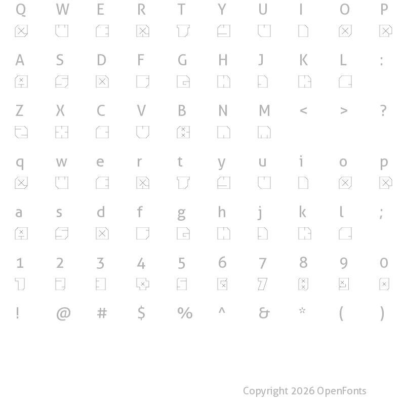 Character Map of andrefist Medium (normal)