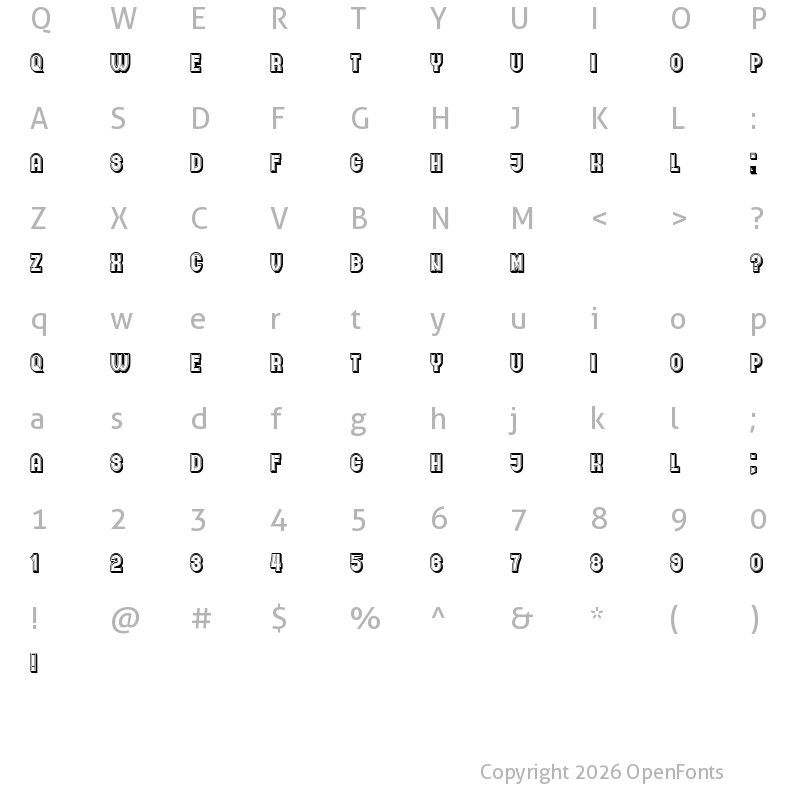 Character Map of Andrey Regular