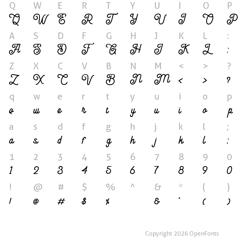 Character Map of Anelka Fambuya Regular