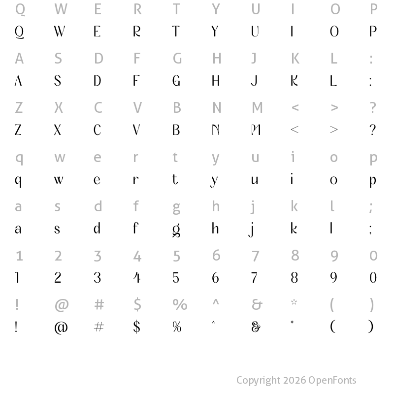 Character Map of Angkola Regular