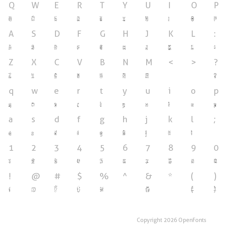 Character Map of Angry bitch Shut up!