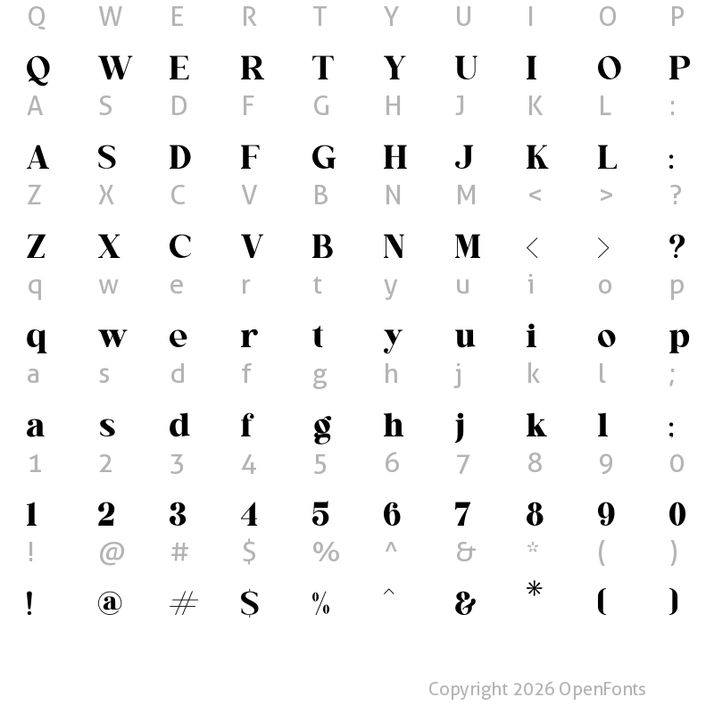 Character Map of Anilez Regular