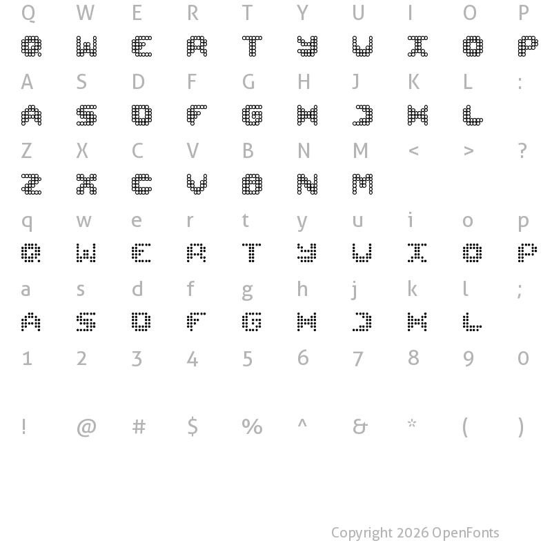 Character Map of ANIMEQUEEN Regular