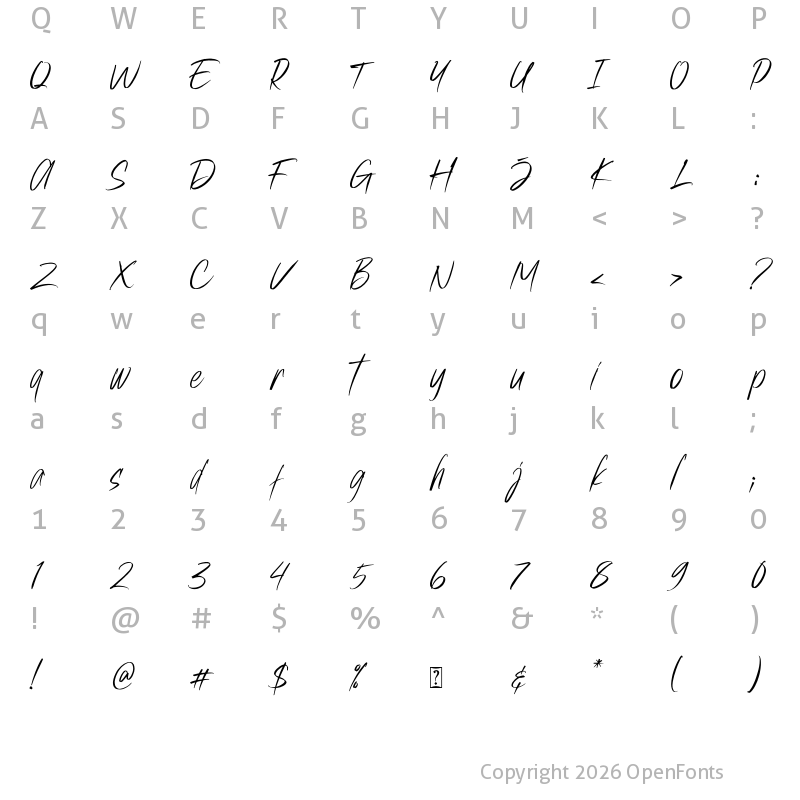 Character Map of Anitha Regular