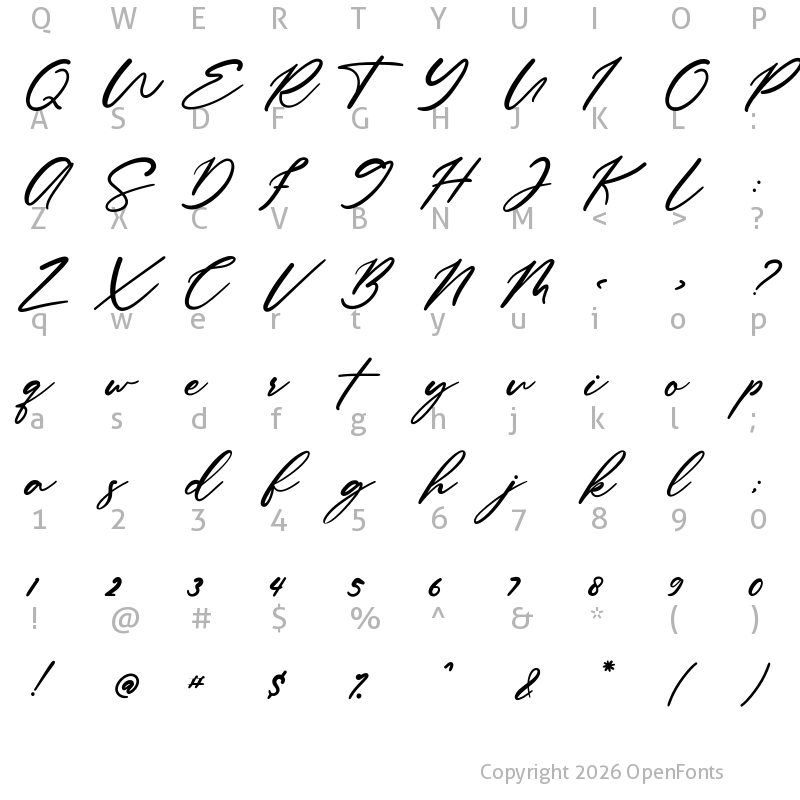 Character Map of Anitto Regular