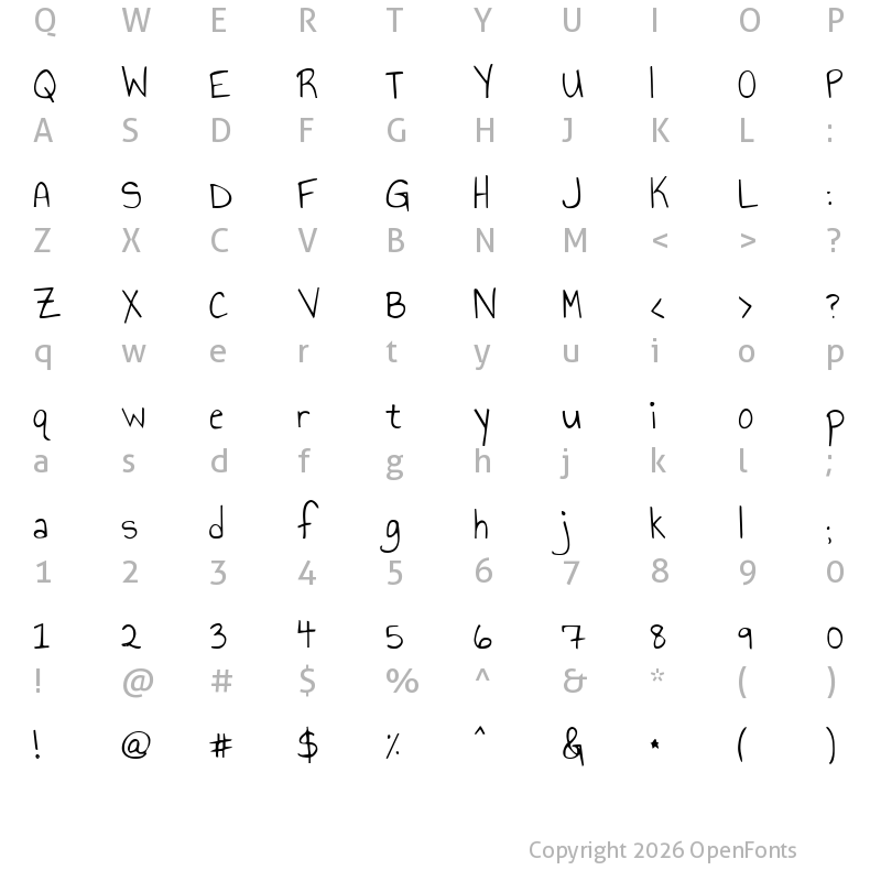 Character Map of Annie Use Your Telescope Regular