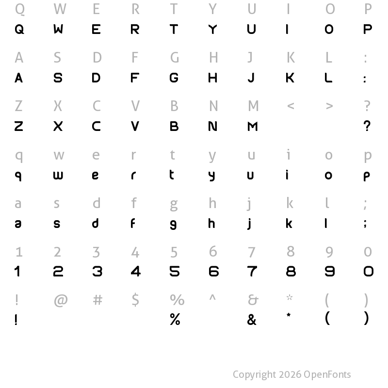 Character Map of Anokha Bold