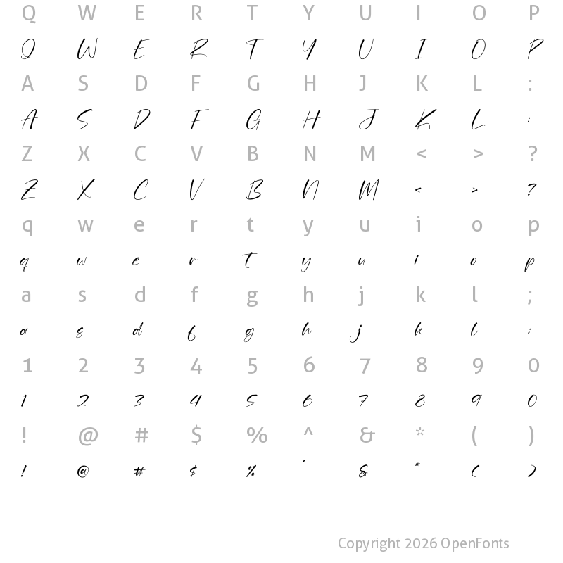 Character Map of Anomuitsy Regular