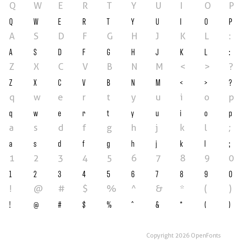 Character Map of Antarctican Headline Book