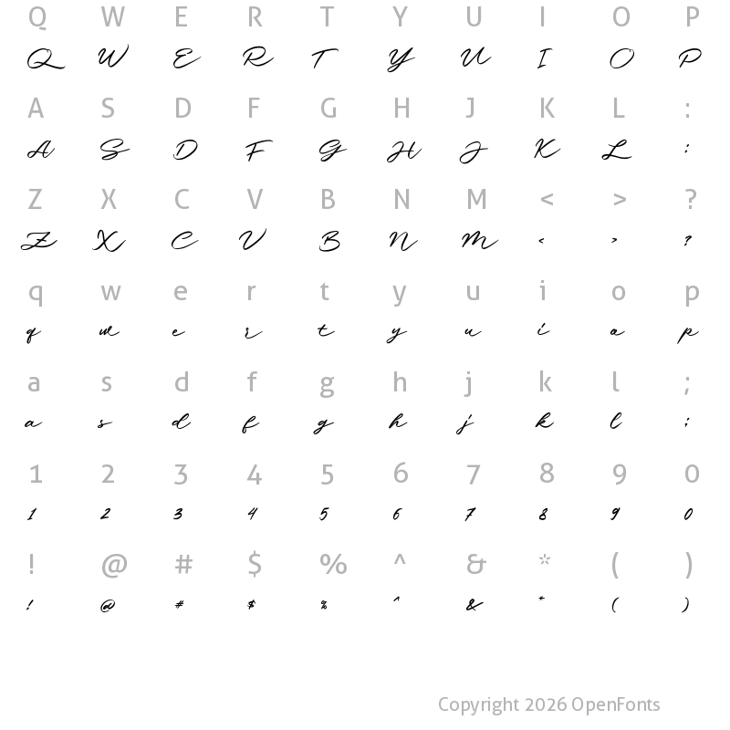Character Map of Antares Regular