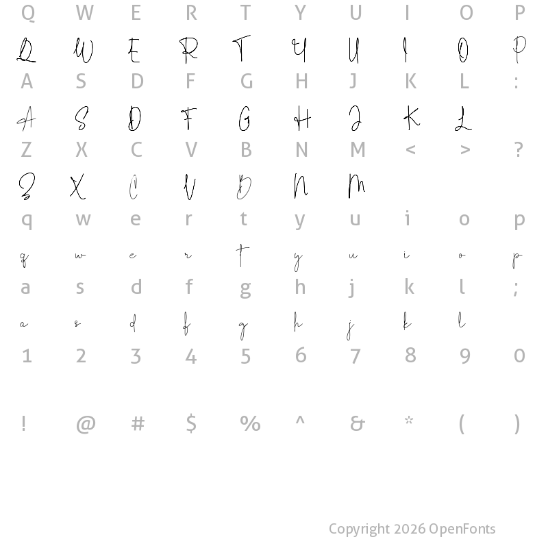 Character Map of Anthanista Regular