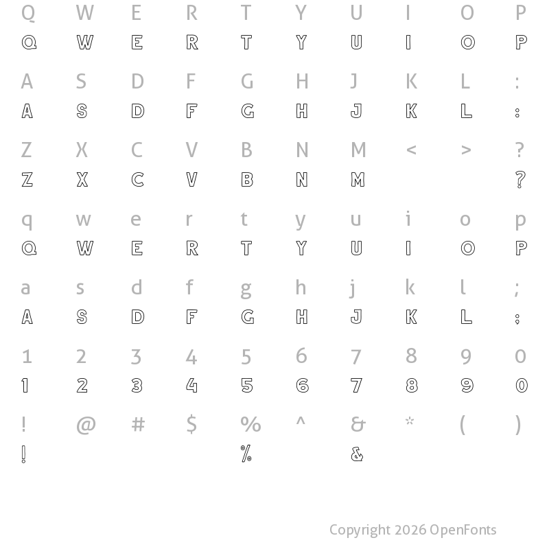 Character Map of Anthology Outline DEMO Regular
