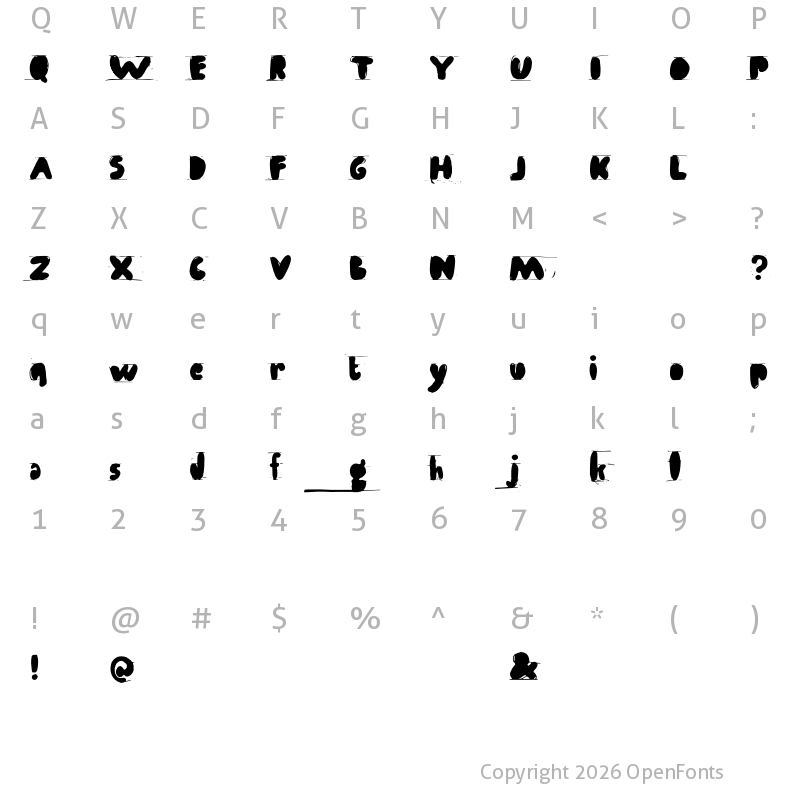 Character Map of Antibalon Regular