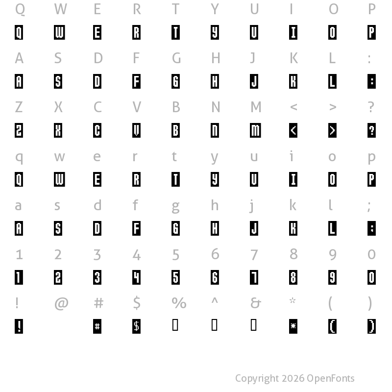 Character Map of Anticlimax Regular