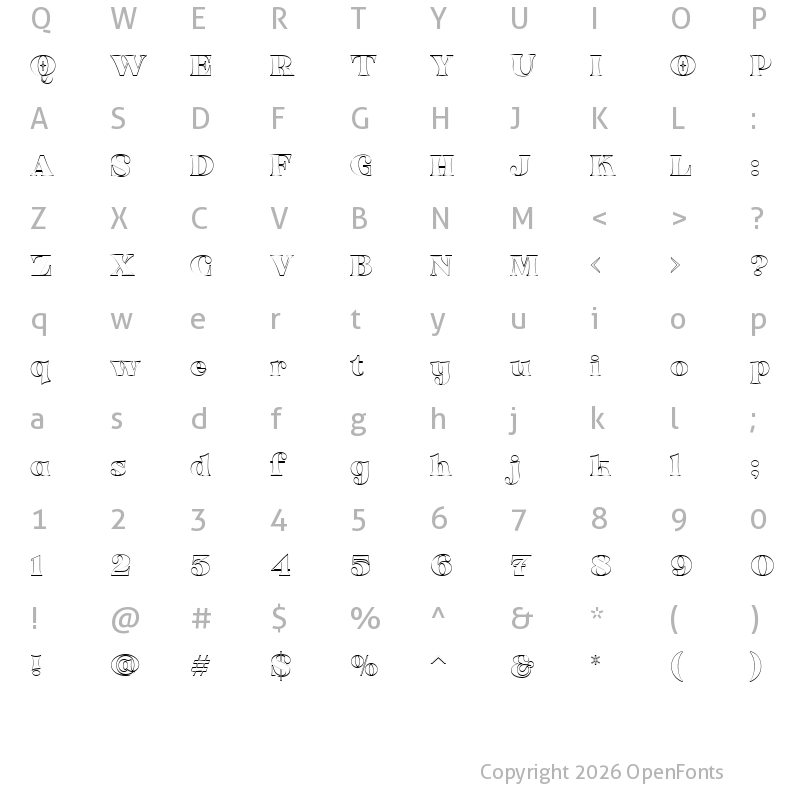 Character Map of Antigua Outline