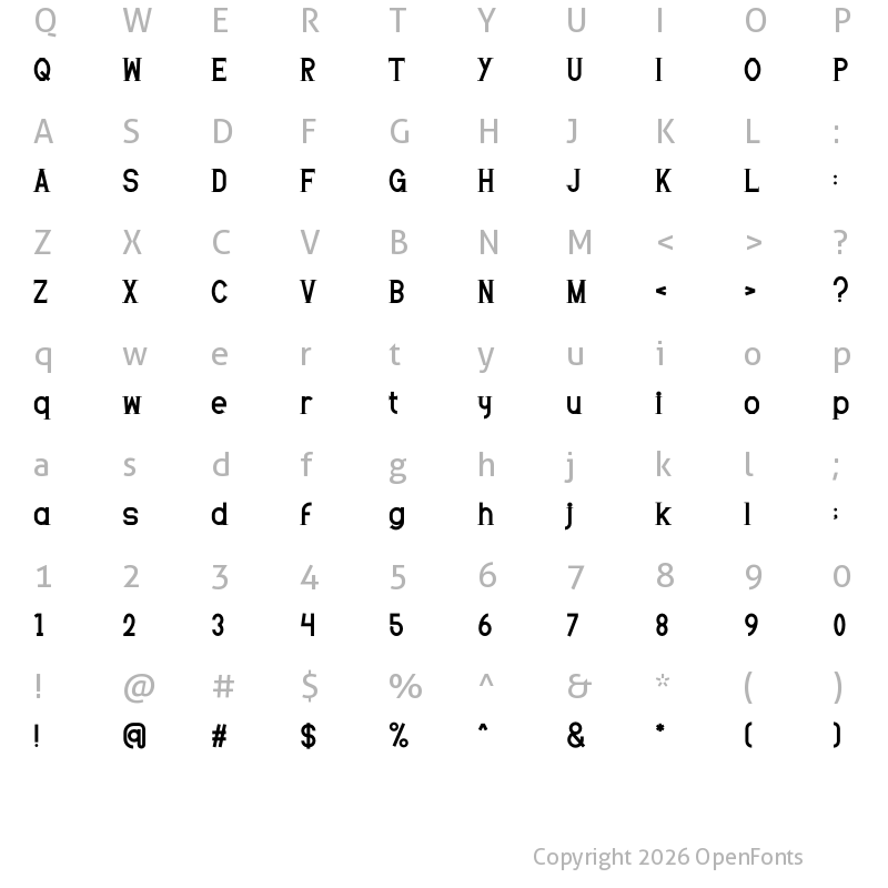 Character Map of AntiqueResolute Regular