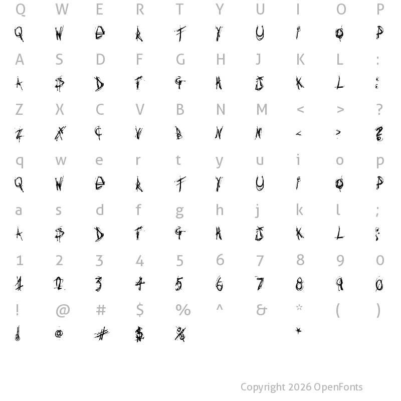 Character Map of Anything You Want Regular