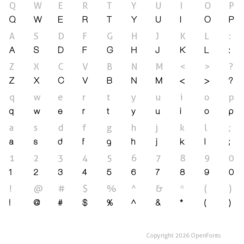 Character Map of Aovel Sans Black