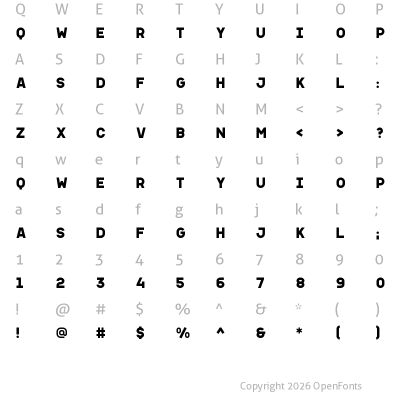 Character Map of Apice Regular