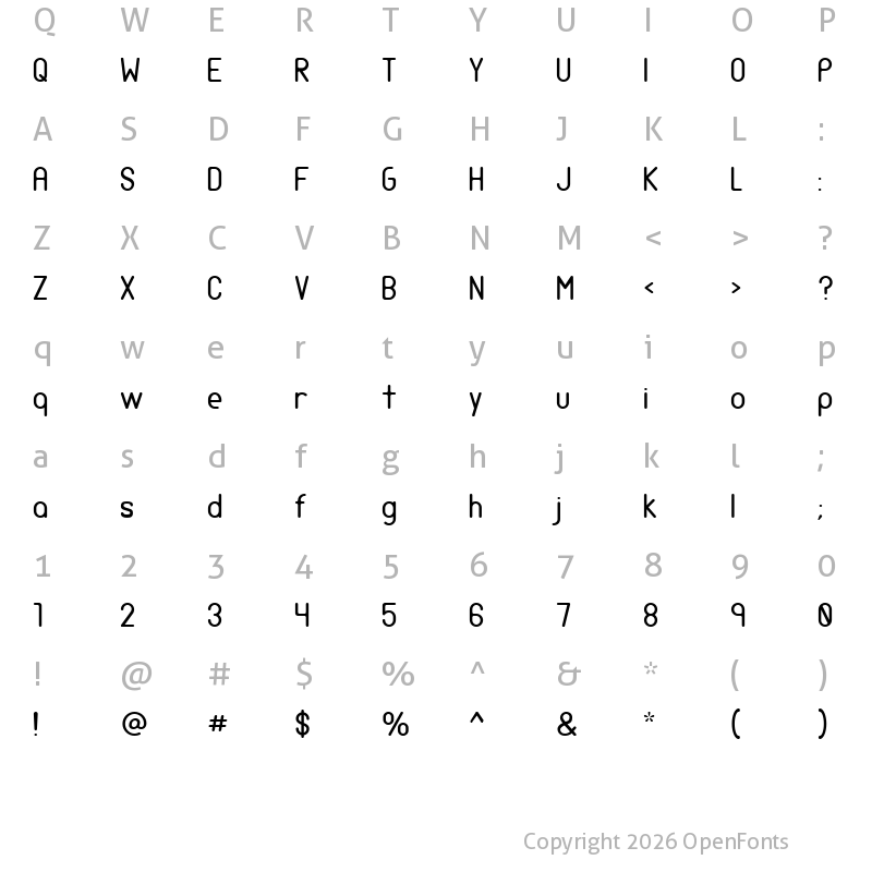 Character Map of Apollo Apollo