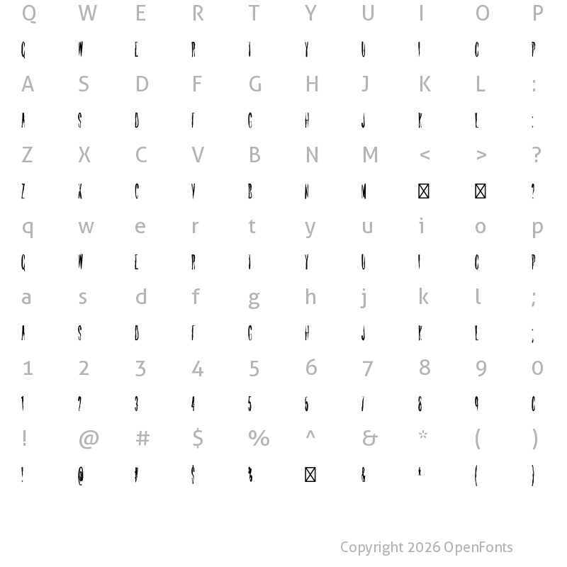 Character Map of April Ten Regular