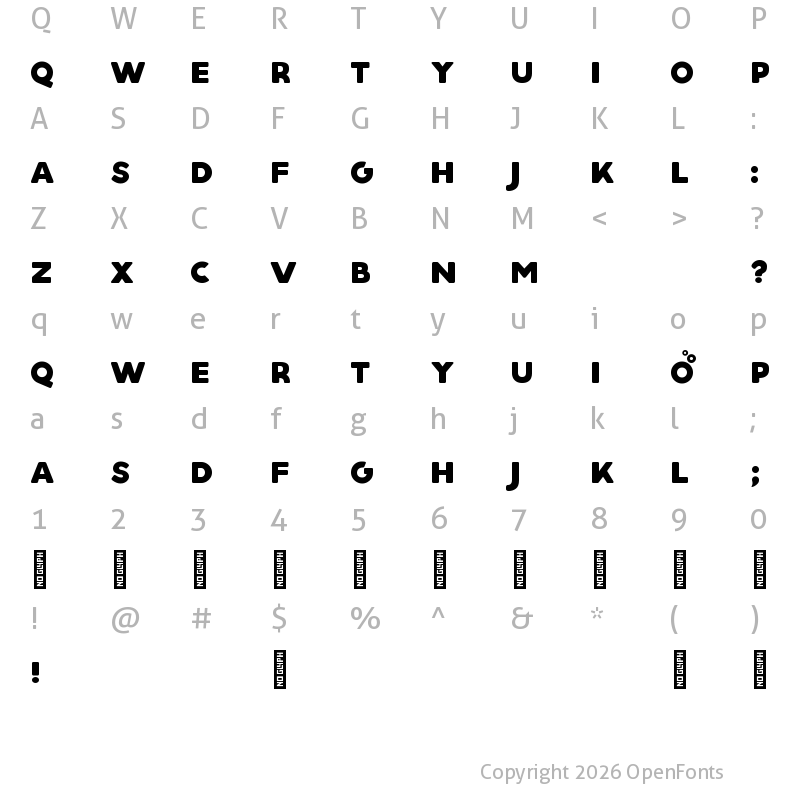Character Map of Aquino Demo