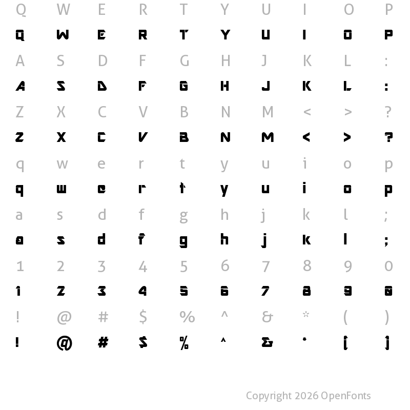 Character Map of AR DESTINE Regular