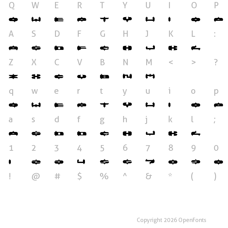 Character Map of ARABIAN LAMP Regular
