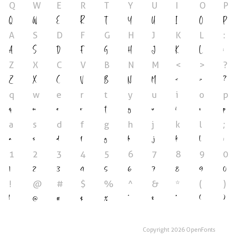 Character Map of Arbiot Mentaly Regular