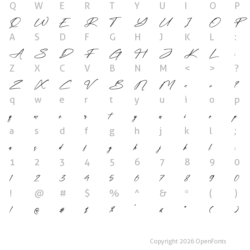 Character Map of Archattson Hollmytro Regular