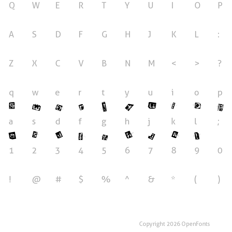 Character Map of archierotick Regular